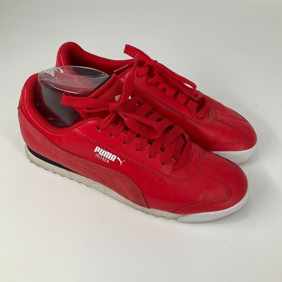 Puma Youth Scuderia Ferrari Race Roma Low Top Sneaker Running Shoes Red Size 6C - Picture 1 of 10